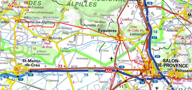 5eme étape Maussane Salon de Provene